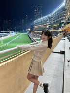 Y2K High-Waisted Single-Button Mini Skirt