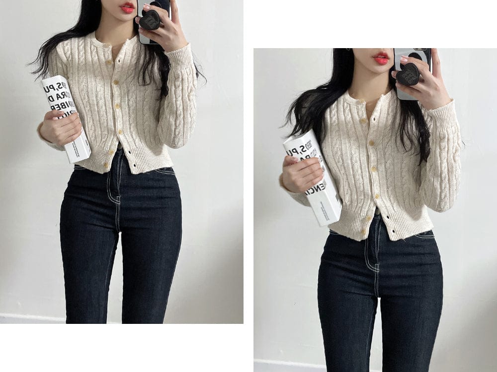 Extremely comfortable cable knit cardigan 