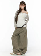 Heart Stud Wide Jeans