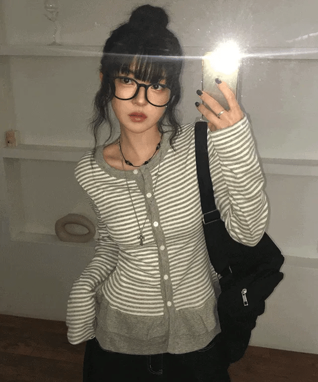 【🩶韓系y2k】Cancan Frill Cardigan