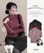 【Soft】Bumpy Turtle-Neck Tee