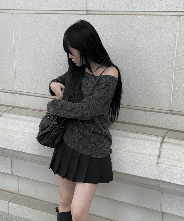 【🩶Korean Style Autumn/Winter】 Unbalanced Knit 