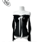 【🩶約會Pick】Ribbon Rose Top