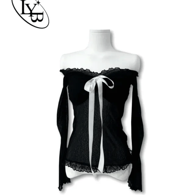 【🩶約會Pick】Ribbon Rose Top