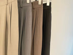 Straight-leg dress pants with a good drape, size 2.0 (can be shortened). 