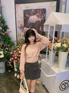 Subtle Off-Shoulder Long-Sleeve Set