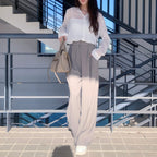 Straight-leg dress pants with a good drape, size 2.0 (can be shortened). 