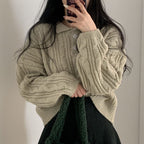 【🍷Christmas &amp; New Year PICK】Double-button collar cable knit top