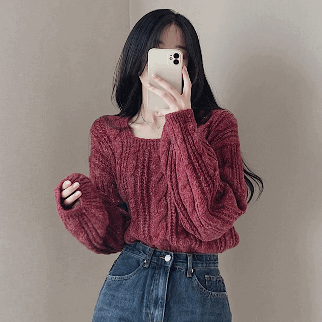 【🍷Christmas &amp; New Year PICK】Cable Square Knit 