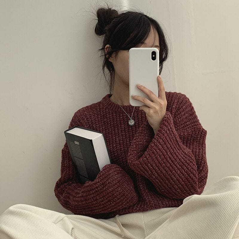 【🍷Christmas &amp; New Year PICK】Cream Puff Pastry Knit Top