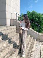 Straight-leg dress pants with a good drape, size 2.0 (can be shortened). 