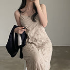 Ruffled camisole maxi dress