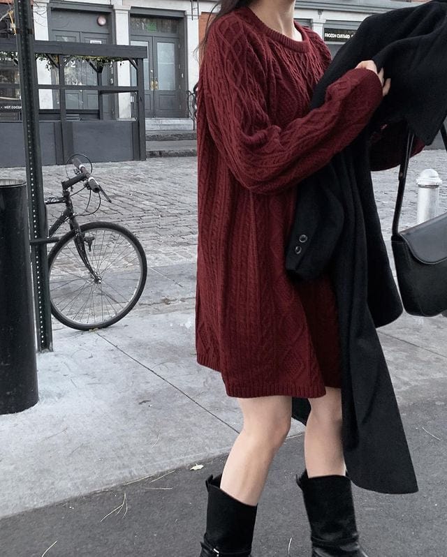 Korean website MADE - Suitable for Christmas and New Year! CABLE KNIT OPS