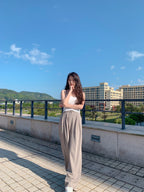 Straight-leg dress pants with a good drape, size 2.0 (can be shortened). 