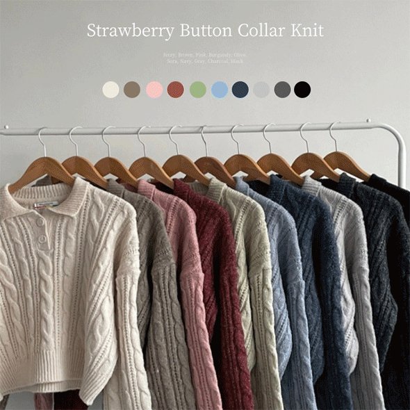 【🍷Christmas &amp; New Year PICK】Double-button collar cable knit top