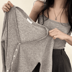 Refreshing vest and cardigan two-piece set