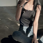 Refreshing vest and cardigan two-piece set