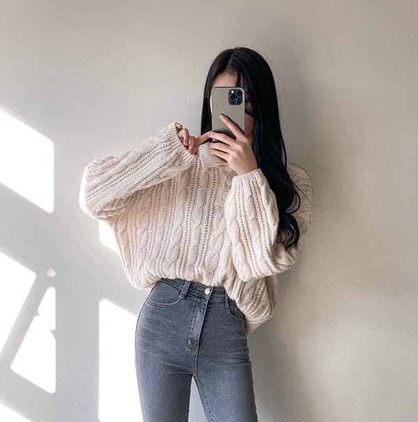 【🍷Christmas &amp; New Year PICK】Double-button collar cable knit top