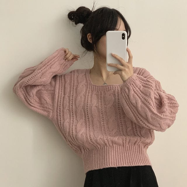 【🍷Christmas &amp; New Year PICK】Cable Square Knit 