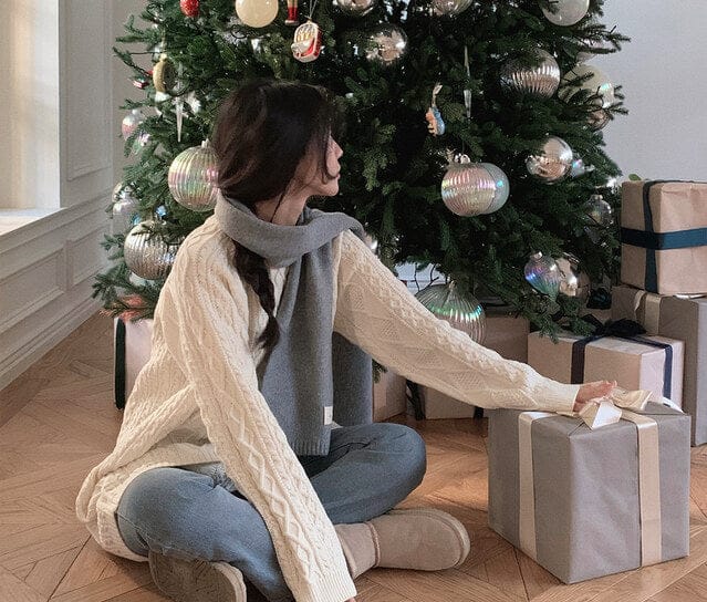 Korean website MADE - Suitable for Christmas and New Year! CABLE KNIT OPS