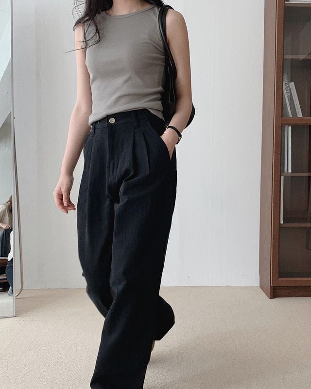 Korean website homemade simple slim-fit vest 