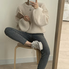 【🍷Christmas &amp; New Year PICK】Cream Puff Pastry Knit Top