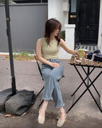 Korean website homemade simple slim-fit vest 