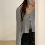 Refreshing vest and cardigan two-piece set