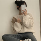 【🍷Christmas &amp; New Year PICK】Cream Puff Pastry Knit Top