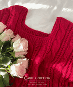 【🍷Christmas &amp; New Year PICK】Cable Square Knit 
