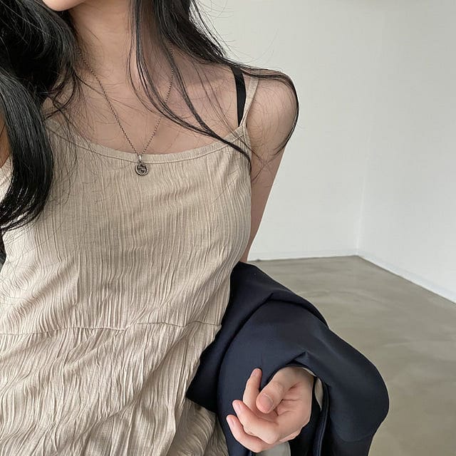 Ruffled camisole maxi dress