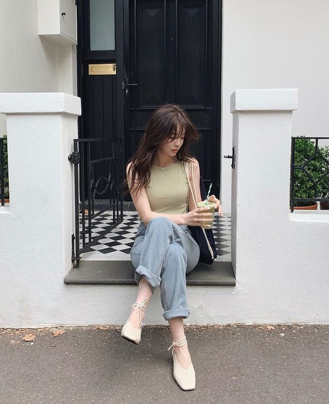 Korean website homemade simple slim-fit vest 