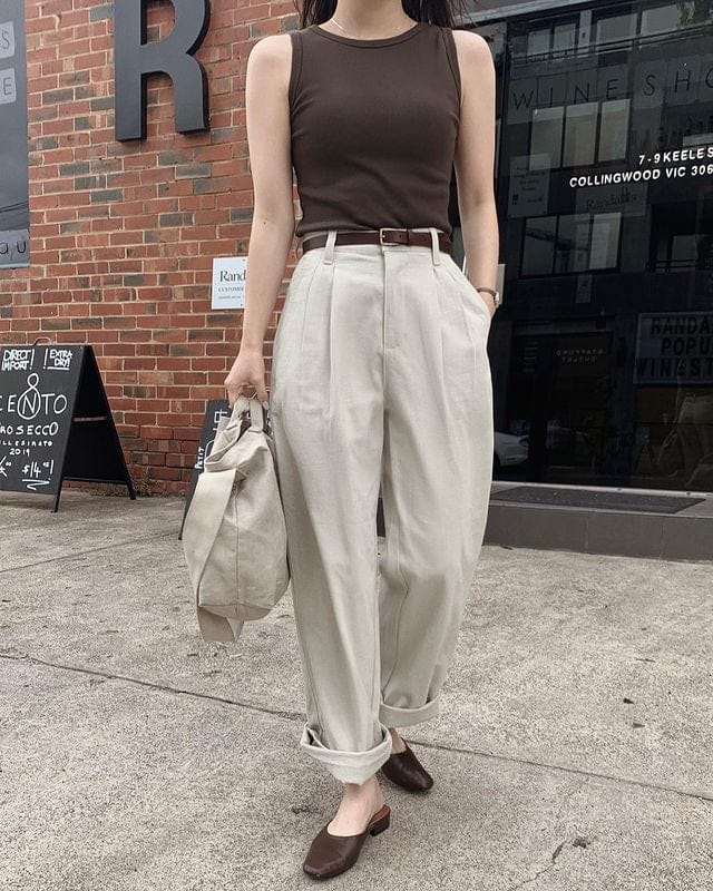 Korean website homemade simple slim-fit vest 