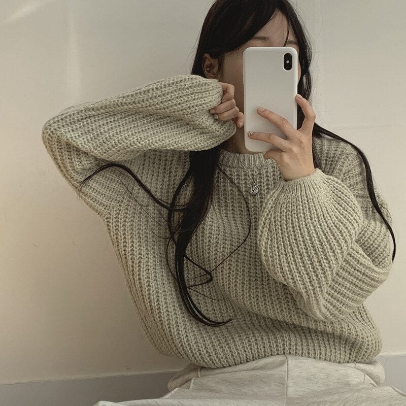 【🍷Christmas &amp; New Year PICK】Cream Puff Pastry Knit Top