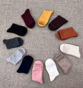 Korean pure cotton plain short socks