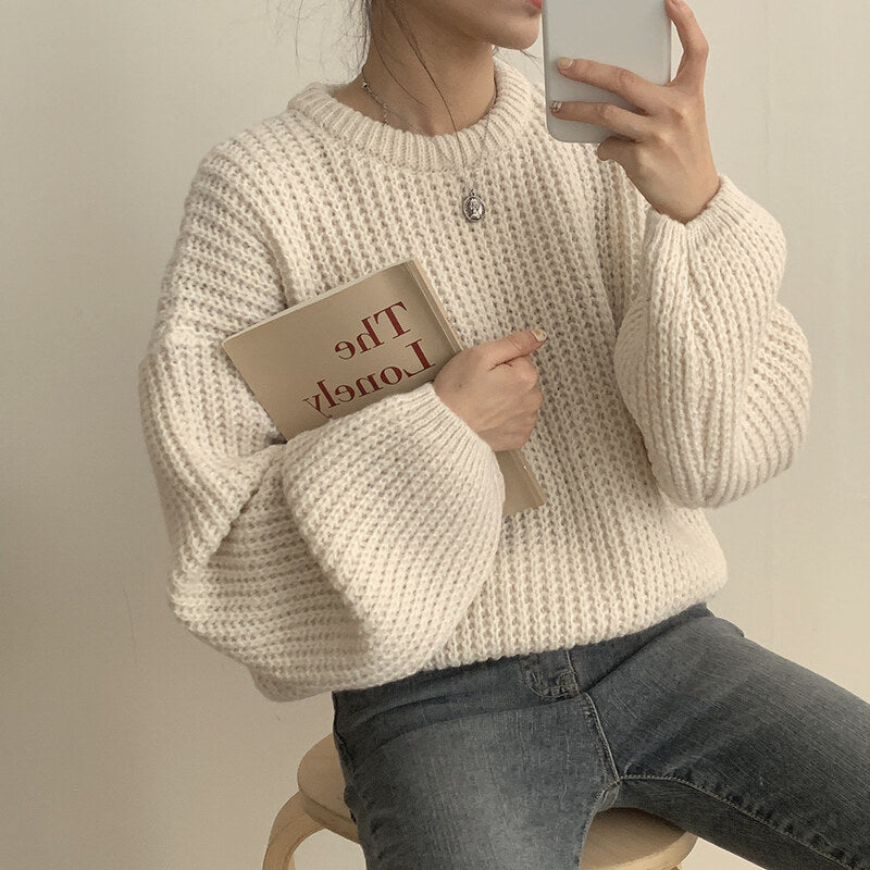 【🍷Christmas &amp; New Year PICK】Cream Puff Pastry Knit Top