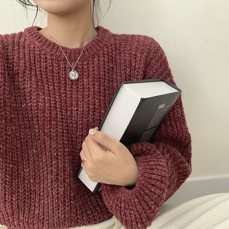 【🍷Christmas &amp; New Year PICK】Cream Puff Pastry Knit Top