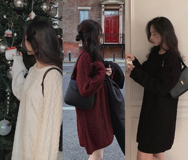 Korean website MADE - Suitable for Christmas and New Year! CABLE KNIT OPS