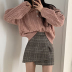 【🍷Christmas &amp; New Year PICK】Double-button collar cable knit top