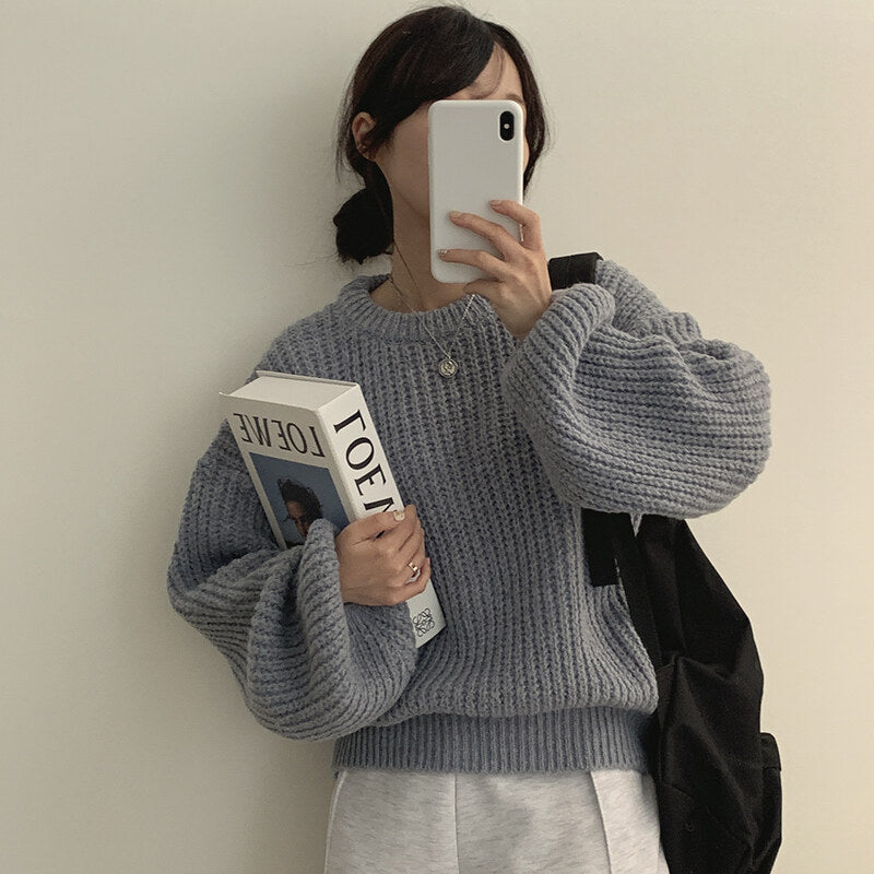 【🍷Christmas &amp; New Year PICK】Cream Puff Pastry Knit Top
