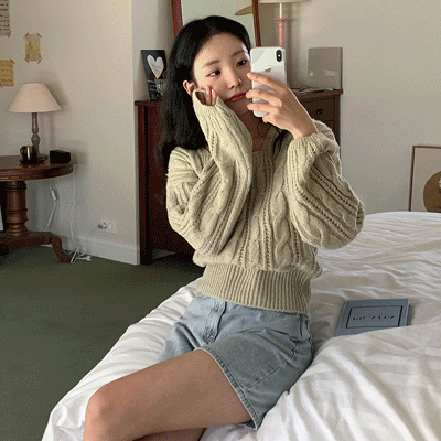 【🍷Christmas &amp; New Year PICK】Cable Square Knit 